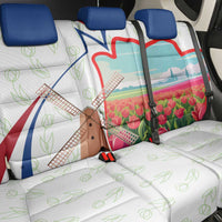Netherlands Heritage Back Car Seat Cover with Tulips Windmill and Coat of Arms
