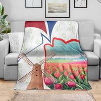 Netherlands Heritage Blanket with Tulips Windmill and Coat of Arms