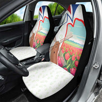 Netherlands Heritage Car Seat Cover with Tulips Windmill and Coat of Arms