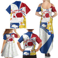 Netherlands Heritage Family Matching Summer Maxi Dress and Hawaiian Shirt with Tulips Windmill and Coat of Arms