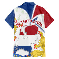 Netherlands Heritage Hawaiian Shirt with Tulips Windmill and Coat of Arms