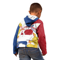Netherlands Heritage Kid Hoodie with Tulips Windmill and Coat of Arms