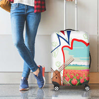 Netherlands Heritage Luggage Cover with Tulips Windmill and Coat of Arms
