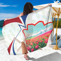 Netherlands Heritage Sarong with Tulips Windmill and Coat of Arms