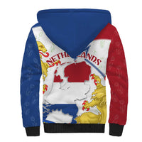Netherlands Heritage Sherpa Hoodie with Tulips Windmill and Coat of Arms