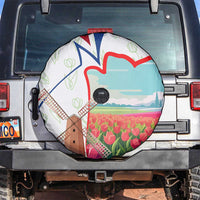 Netherlands Heritage Spare Tire Cover with Tulips Windmill and Coat of Arms