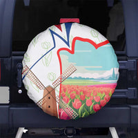Netherlands Heritage Spare Tire Cover with Tulips Windmill and Coat of Arms