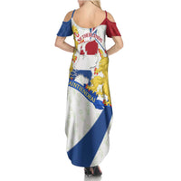 Netherlands Heritage Summer Maxi Dress with Tulips Windmill and Coat of Arms