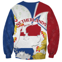 Netherlands Heritage Sweatshirt with Tulips Windmill and Coat of Arms