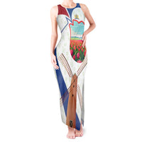 Netherlands Heritage Tank Maxi Dress with Tulips Windmill and Coat of Arms