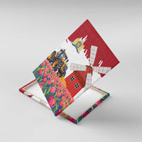 Netherlands Farm Landscape Canvas Wall Art with Tractor and Tulips