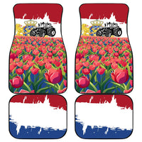 Netherlands Farm Landscape Car Mats with Tractor and Tulips