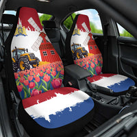 Netherlands Farm Landscape Car Seat Cover with Tractor and Tulips