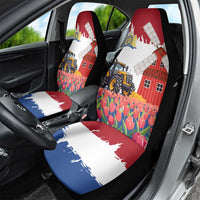Netherlands Farm Landscape Car Seat Cover with Tractor and Tulips