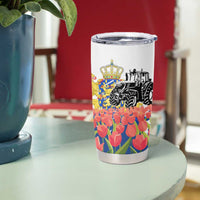 Netherlands Farm Landscape Tumbler Cup with Tractor and Tulips