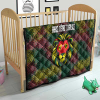 Togo Quilt with Red Lion Head Design and Traditional African Pattern