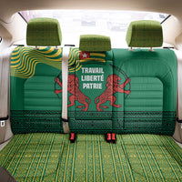 Togo Back Car Seat Cover with Red Twin Lions and Travail Liberté Patrie Slogan