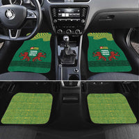 Togo Car Mats with Red Twin Lions and Travail Liberté Patrie Slogan