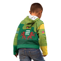 Togo Kid Hoodie with Red Twin Lions and Travail Liberté Patrie Slogan