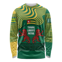 Togo Long Sleeve Shirt with Red Twin Lions and Travail Liberté Patrie Slogan