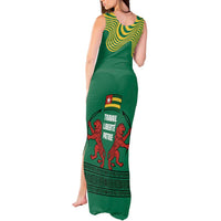 Togo Tank Maxi Dress with Red Twin Lions and Travail Liberté Patrie Slogan