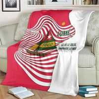 Lome Togo Blanket with Sailboat and Sunset – Where the Sun Kisses the Sea