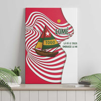 Lome Togo Canvas Wall Art with Sailboat and Sunset – Where the Sun Kisses the Sea