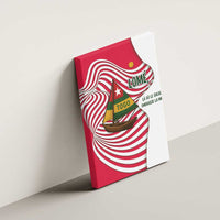 Lome Togo Canvas Wall Art with Sailboat and Sunset – Where the Sun Kisses the Sea