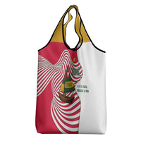 Lome Togo Grocery Bag with Sailboat and Sunset – Where the Sun Kisses the Sea