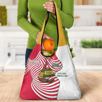 Lome Togo Grocery Bag with Sailboat and Sunset – Where the Sun Kisses the Sea