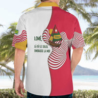 Lome Togo Hawaiian Shirt with Sailboat and Sunset – Where the Sun Kisses the Sea