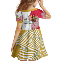 Lome Togo Kid Short Sleeve Dress with Sailboat and Sunset – Where the Sun Kisses the Sea