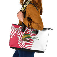 Lome Togo Leather Tote Bag with Sailboat and Sunset – Where the Sun Kisses the Sea