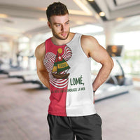 Lome Togo Men Tank Top with Sailboat and Sunset – Where the Sun Kisses the Sea