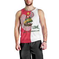 Lome Togo Men Tank Top with Sailboat and Sunset – Where the Sun Kisses the Sea