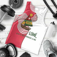 Lome Togo Men Tank Top with Sailboat and Sunset – Where the Sun Kisses the Sea