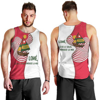 Lome Togo Men Tank Top with Sailboat and Sunset – Where the Sun Kisses the Sea