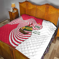 Lome Togo Quilt with Sailboat and Sunset – Where the Sun Kisses the Sea