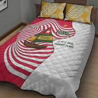 Lome Togo Quilt Bed Set with Sailboat and Sunset – Where the Sun Kisses the Sea