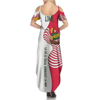 Lome Togo Summer Maxi Dress with Sailboat and Sunset – Where the Sun Kisses the Sea