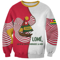 Lome Togo Sweatshirt with Sailboat and Sunset – Where the Sun Kisses the Sea