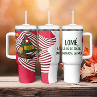 Lome Togo Tumbler With Handle with Sailboat and Sunset – Where the Sun Kisses the Sea