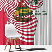 Lome Togo Window Curtain with Sailboat and Sunset – Where the Sun Kisses the Sea