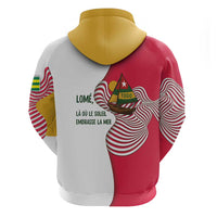 Lome Togo Zip Hoodie with Sailboat and Sunset – Where the Sun Kisses the Sea