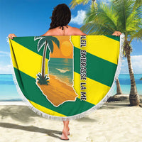 Lome Togo Sunset Beach Blanket with Palm Trees and Ocean Embrace Design