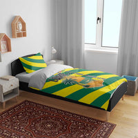 Lome Togo Sunset Bedding Set with Palm Trees and Ocean Embrace Design