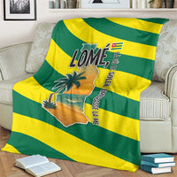 Lome Togo Sunset Blanket with Palm Trees and Ocean Embrace Design