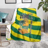Lome Togo Sunset Blanket with Palm Trees and Ocean Embrace Design