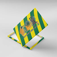 Lome Togo Sunset Canvas Wall Art with Palm Trees and Ocean Embrace Design