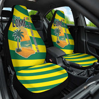 Lome Togo Sunset Car Seat Cover with Palm Trees and Ocean Embrace Design